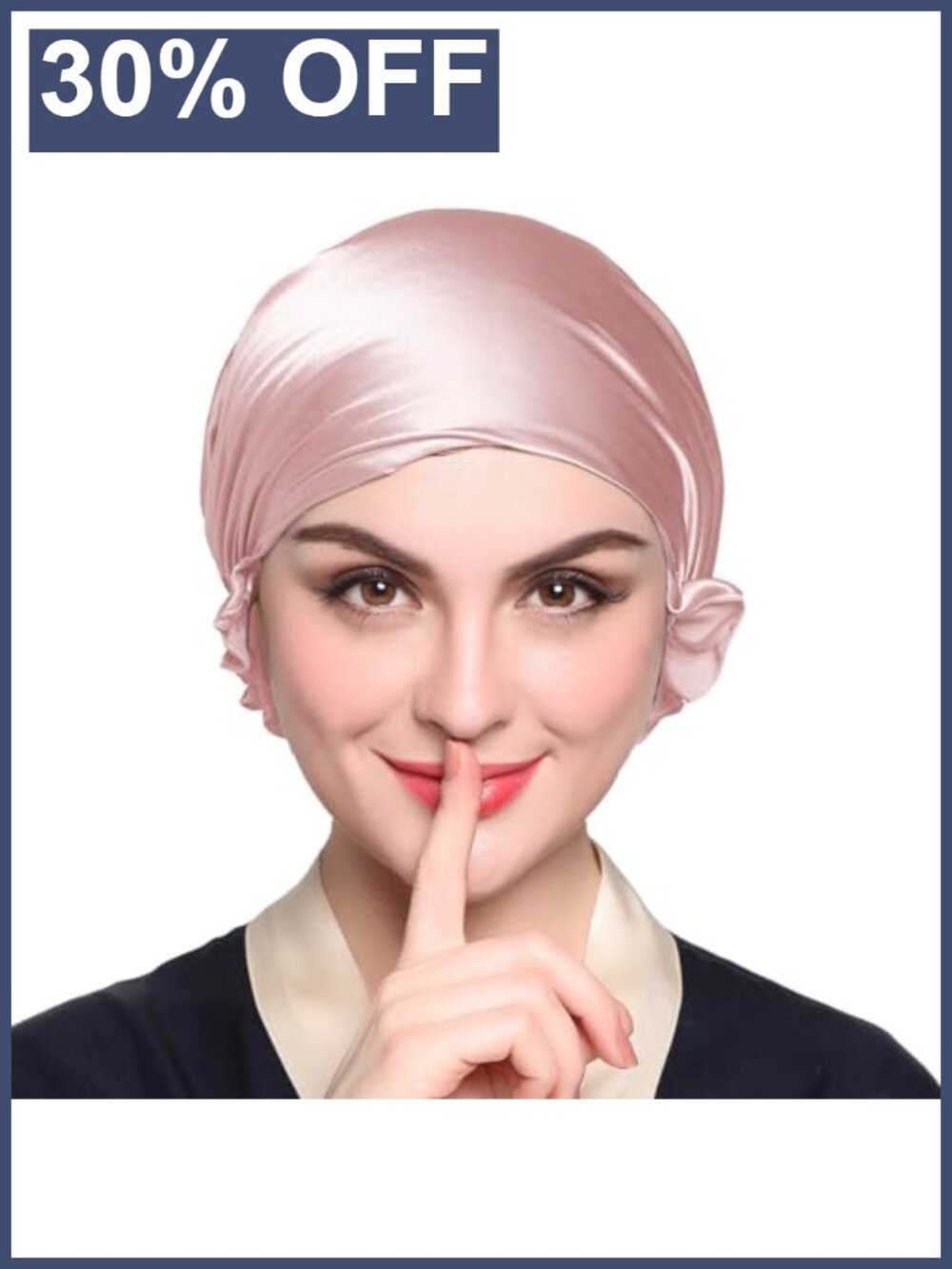 100% Mulberry Silk Sleep Bonnet Cap for Curly Hair Adjustable Stretchy